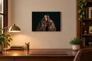 The Daughter of Distant Fire 24 × 16 inch canvas displayed at a smaller scale in a home office