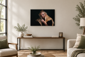 The Reckoning 24 × 16 inch canvas print shown at a smaller scale on a light wall
