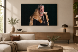 The First Among Men fine art canvas displayed in a modern living room