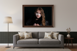 She Who Watches 36x24 - Living room above sofa