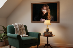 She Who Watches 36x24 - Reading nook diagonal view
