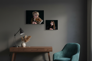 Small canvas pair - Asymmetric wall arrangement